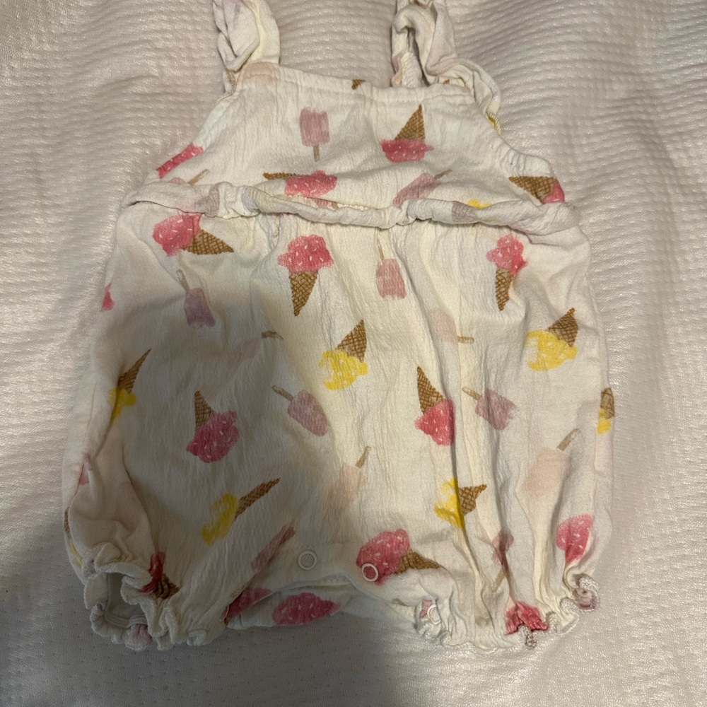 Ice Cream Print Kids Romper